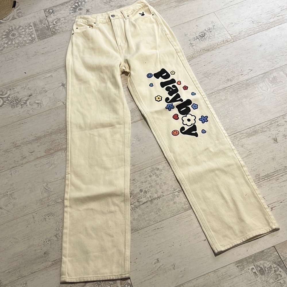 Playboy by PacSun Flower Boyfriend Jeans NWOT